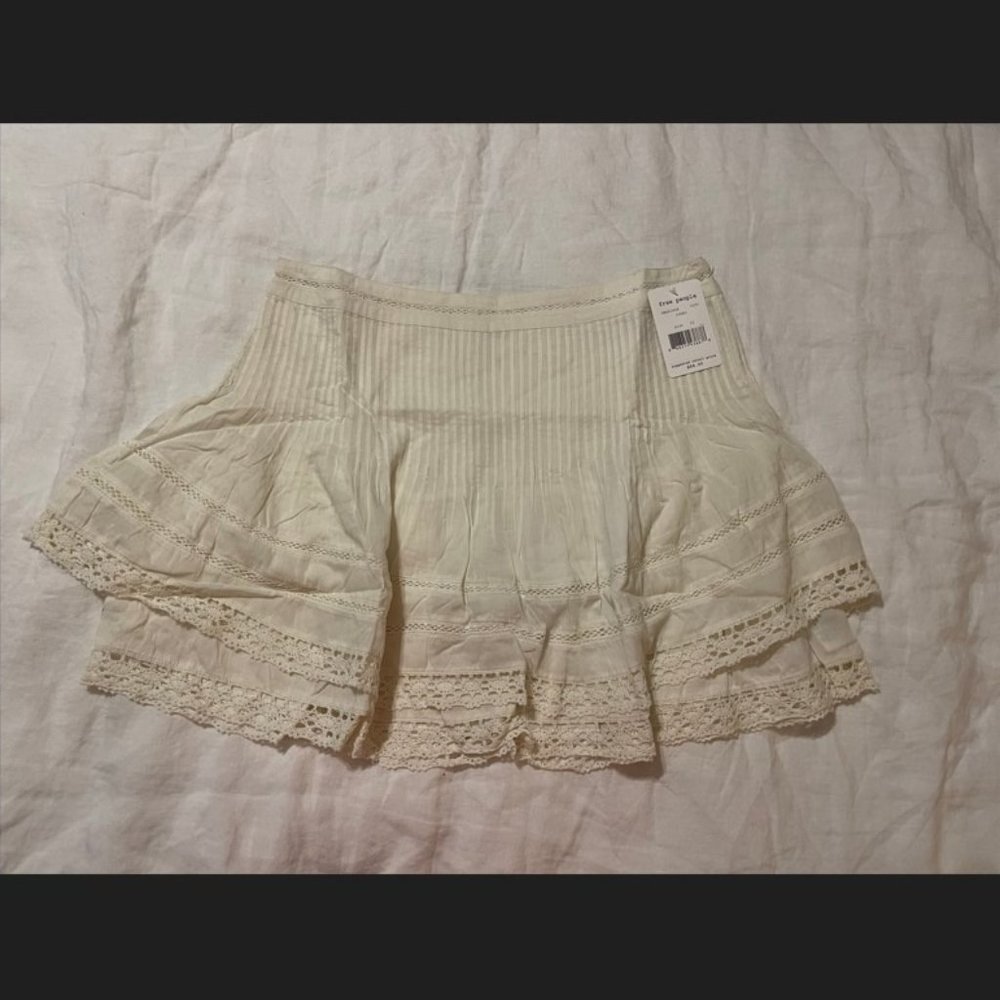 Free People Summer Nights Mini Skirt, Ivory